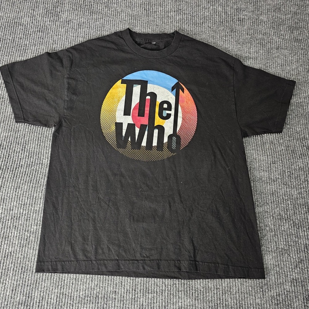 The Who Moving On Shirt Mens Large Black 2019 Tour Graphic Band Tee Rock